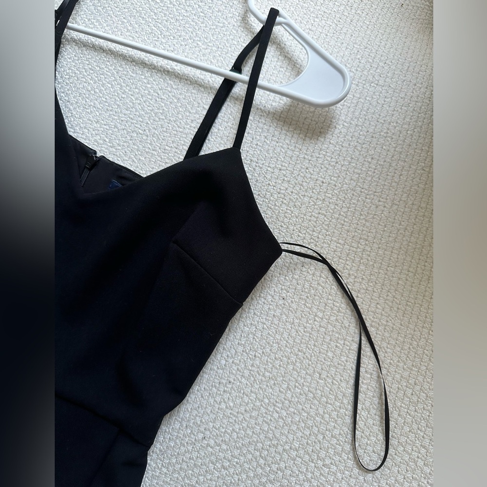 French Connection Black Asymmetric Mini Dress - Picture 9 of 11